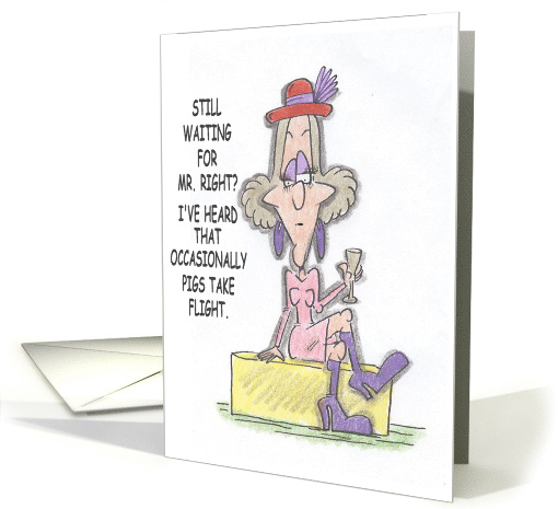 red hat mr.right, thinking of you card (825578)