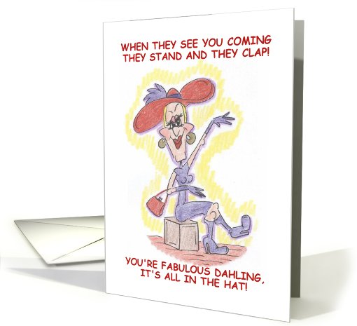 it's all in the hat, thinking of you card (825579)