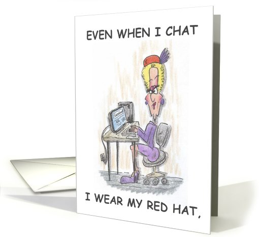 red hat chat, thinking of you card (825580)