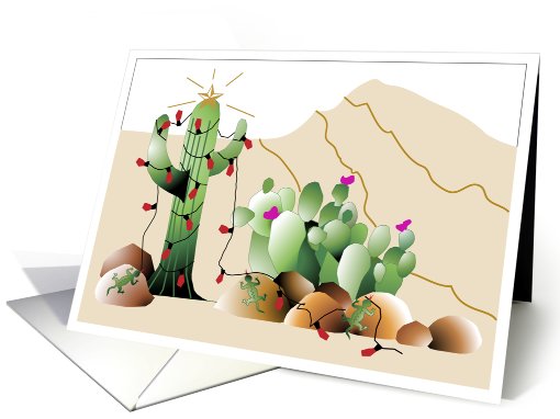 Lizard's Desert Cactus Holiday card (524004)