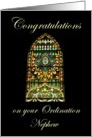 Congratulations on your Ordination Nephew - Stained Glass card