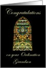 Congratulations on your Ordination Grandson - Stained Glass card