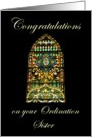 Congratulations on your Ordination Sister - Stained Glass card