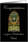 Congratulations on your Ordination Uncle - Stained Glass card