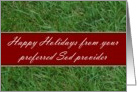 Happy Holidays from your preferred Sod provider card
