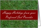 Happy Holidays from your Preferred Sod Provider card