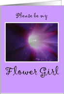 Please be my Flower Girl - Purple Morning Glory card