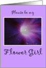 Please be my Flower Girl - Purple Morning Glory card