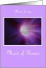 Please be my Maid of Honor - Purple Morning Glory card