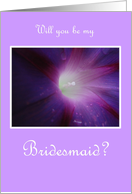 Will you be my Bridesmaid? - Purple Morning Glory card