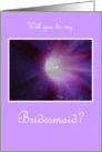 Will you be my Bridesmaid? - Purple Morning Glory card
