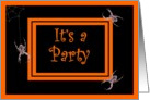 Halloween Party - Spiders card