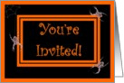 Halloween Costume Party - Spiders card