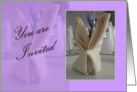 Easter Brunch - You are Invited - Purple card