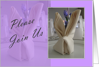 Easter Brunch - Please Join Us - Purple card