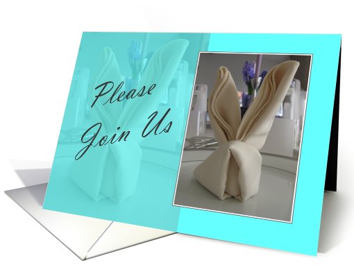 Easter Brunch - Please Join Us - Turquoise card (548542)