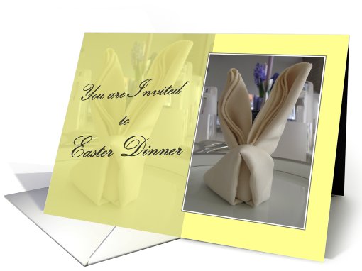 Easter Dinner - You are Invited - Yellow card (548554)