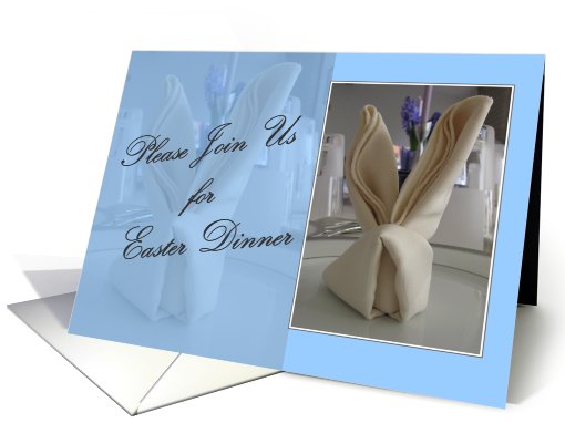 Easter Dinner - Please Join Us - Blue card (548566)