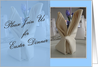 Easter Dinner - Please Join Us - Blue card