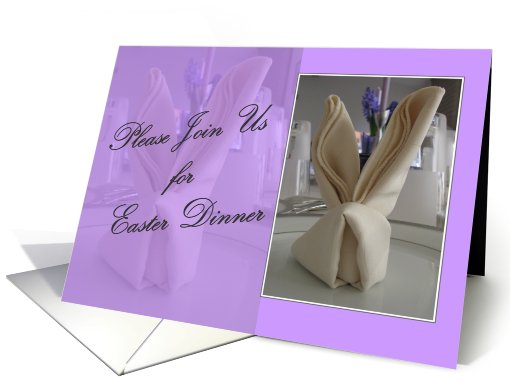 Easter Dinner - Please Join Us - Purple card (548568)