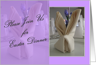 Easter Dinner - Please Join Us - Purple card