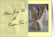 Easter Tea - Please Join Us - Yellow card
