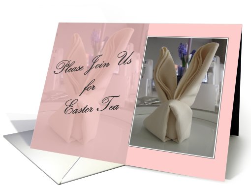 Easter Tea - Please Join Us - Pink card (548575)