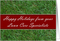 Happy Holidays from your Lawn Care Specialists card