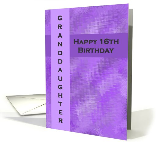 Happy 16th Birthday Granddaughter card (713960)