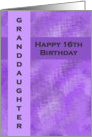 Happy 16th Birthday Granddaughter card