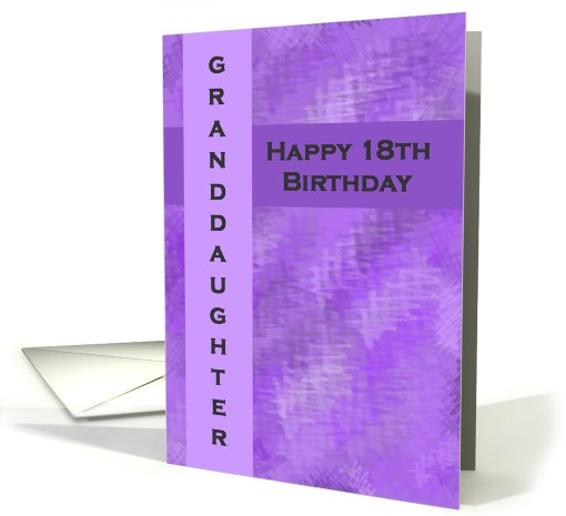 Happy 18th Birthday Granddaughter card (713970)