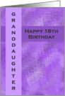 Happy 18th Birthday Granddaughter card