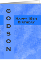 Happy 19th Birthday Godson card