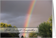 With Deepest Sympathy Rainbow card