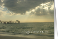 Happy Father’s Day - Clearwater Beach - Sun Streaming Through Clouds card