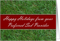 Happy Holidays from your Preferred Sod Provider card