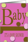 modern theme baby girl card