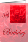 Happy 84th Birthday Dianthus Red Flower card
