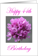 Happy 44th Birthday Purple Flower card