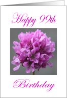 Happy 99th Birthday Purple Flower card