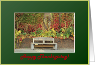 Thanksgiving bench...
