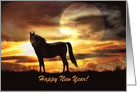 Horse and Moon Happy New Year’s Card