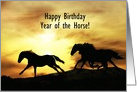 Happy Birthday Year of the Horse card