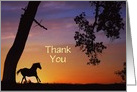 Thank you for the sympathy horse and oak tree Customizable card