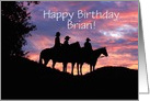 Happy Birthday Cowboys Horses From Group, Fron The Gang- Customizable card