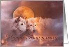 Happy Anniversary to my soul mate wolves and moon -Customizable card