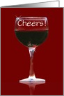 Cheers red wine birthday card Customizable card