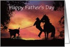 Cowboy happy fathers day card