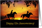 Cowboy and Cowgirl 12th Anniversary card