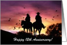 Cowboy and Cowgirl 12th Anniversary card